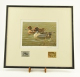 Lot # 4111 - Limited edition 1987 First of State Arizona Duck Stamp print and medallion set.