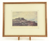 Lot # 4126 - Pencil signed print of duck hunting scene by Ogden W. Pleissner. Has been