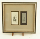 Lot # 4136 - Etching titled “Stinky” of skunk by Al Barber along with original printing plate.