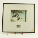Lot # 4161 - Limited edition Kentucky 1985 First of State Duck Stamp print by Ray Harm. Signed
