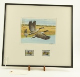 Lot # 4165 - Limited edition 1987 New Jersey Waterfowl Stamp print by Louis Frisino. Signed and