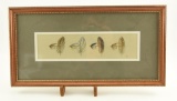 Lot # 4179 - “Lake Flies & Winging Feathers” gouache painting by Harry Spencer. Has information