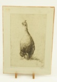 Lot # 4193 - Limited edition “Guinea-Fowl” by Sandy Scott. Print is signed by the artist in