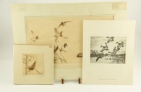 Lot # 4199 - (7) Prints of waterfowl and other birds to include (5) lithograph prints and (2)