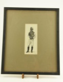 Lot # 4206 - Charcoal drawing of jockey signed and dated T. H. Archer 1971. Has been