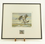 Lot # 4215 - Limited edition 1979 Missouri Waterfowl Stamp print titled “Canada Geese” by Charles