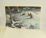 Lot # 4218 - Approximately (48) “Wintertime- Pheasants” limited edition prints by William