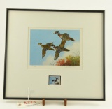 Lot # 4223 - Limited edition 1978 First of State Stamp Wisconsin Duck Stamp titled “Wood Ducks”