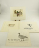 Lot # 4232 - (3) Limited edition waterfowl stamp prints to include First of State 1985 Wyoming