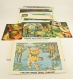 Lot # 4284 - Lot of advertising prints and calendars relating to Paradise Brook Trout Company of