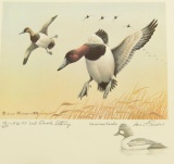 Lot # 4290 - Limited edition remarqued 1976- 1977 Maryland Duck Stamp print by Louis Frisino