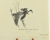 Lot # 4330 - Limited edition remarqued 1979 First Florida Waterfowl Stamp Print by Bob Binks.