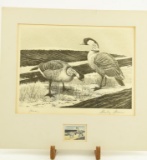 Lot # 4333 - 1964-1965 Federal Migratory Bird Hunting Stamp print by Stanley Stearns. Signed in