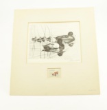 Lot # 4336 - 1960-1961 Federal Migratory Bird Hunting Stamp print titled “Red Head Ducks” by