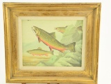 Lot # 4378 - Oil painting sketch “Brook Trout