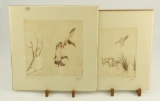 Lot # 4392 - (2) Artist’s proof etchings of waterfowl by Sandy Scott to include “4 Geese” & “Two