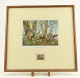 Lot # 4400 - Limited edition 1997 Wild Turkey Stamp print titled “Oakridge Splendor-Wild Turkeys