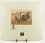 Lot # 4404 - Limited edition remarqued 1978 Montana Duck & Bird Stamp print titled “Sage Grouse