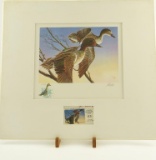 Lot # 4411 - Limited edition remarqued 1979- 1980 Florida Duck Stamp print by Bob Binks. Has