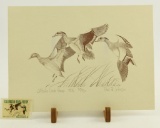 Lot # 4421 - Limited edition 1976 California Duck Stamp print by Paul B. Johnson. Signed and