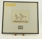 Lot # 4441 - Limited edition 1971 California State Duck Stamp print by Paul B. Johnson. Signed