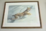 Lot # 4444 - Limited edition “Lynx“ print by Manfred Schatz. Published by Russell A. Fink. Signed