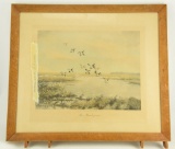 Lot # 4453 - “The Rendezvous” engraving by Roland Clark. Signed in pencil by artist. Published