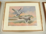 Lot # 4459 - Limited edition “Emperor Geese Pitching“ print by Eward J. Bierly. Signed and