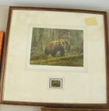 Lot # 4463 - Limited edition Boone & Crockett Club 1985 Conservation Stamp print titled “Alaska