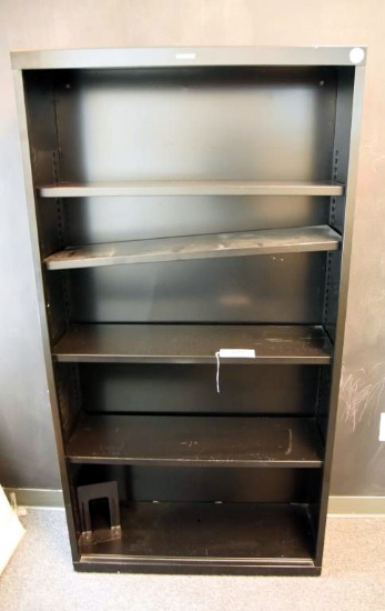 Lot #1447 - Anderson Hickey Co. commercial five tier metal storage shelf/bookcase (69”x 36” x 13”)