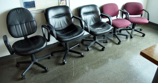 Lot #1453 - (5) Office chairs (as is)
