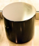 Lot #1257 - Commercial black matte finish 17” cylinder end table