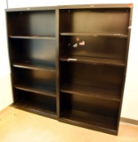 Lot #1291 - (2) Anderson Hickey Co. Commercial black matte finish metal four tier storage shelves