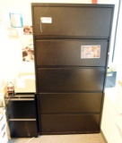 Lot #1332 - Commercial five drawer horizontal file cabinet (69” x 36” x 20”) and two drawer file