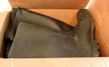 Lot #1384 - (4) Pairs of black rubber boots (2) size 7 (2) size 11