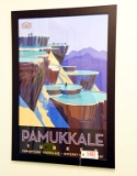 Lot #1402 - Framed Pumukkale Turkey travel poster (40” x27