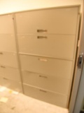 Lot #1456 - Commercial Grade five drawer horizontal file cabinet in gray finish (62” x 36” x 18')