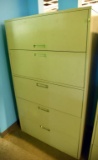 Lot #1467 - Commercial Grade five drawer horizontal metal file cabinet (62” x 36” x 18”)