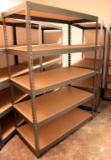 Lot #1482 - (3) five tier metal constructed storage shelving units (73” x 48” x 25”)