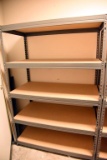 Lot #1483 - (3) five tier metal constructed storage shelving units (73” x 48” x 25”)