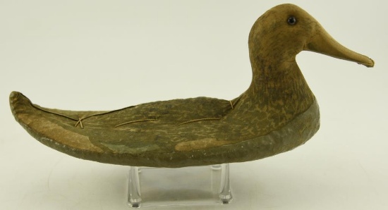 Armstrong Co. Vintage stitched canvas black duck decoy