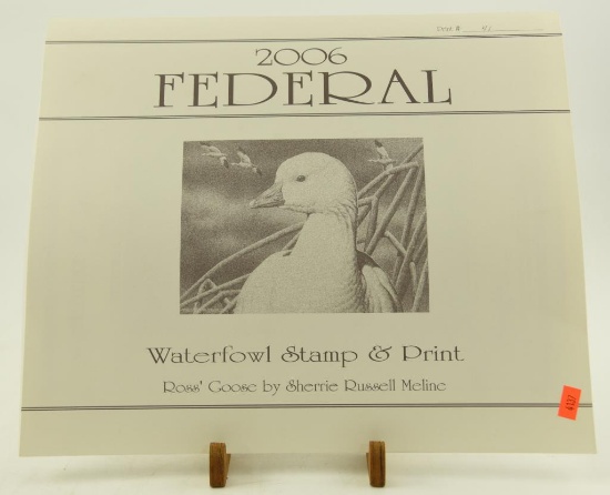 (5) 2006 Federal Waterfowl Stamp and Prints of Ross’ Goose by Sherrie Russell Meline (all in