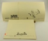 (2) 1982 Alabama Waterfowl Stamp prints by Wayne Spradley, 1981-82 Alabama Waterfowl Stamp print