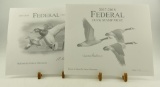 (3) 2018-2019 Federal Duck Stamp prints of Mallards by Robert Hautman, (2) 2017-2018 Federal