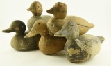 (5) vintage factory decoys in various species with gunning wear (as is)