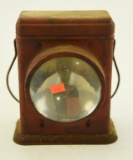 Vintage Battery Operated Spotting light in red paint 9”
