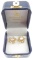 Lot #14: 1 pair of 14k yellow gold ladies 4 prong solitaire pierced earrings, each containing a