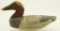 Lot #120 - Balsa model Canvasback wing duck in original paint with gunning wear WM-2