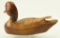Lot #141 - Solid Mahogany Wood Duck in natural finish unsigned with carved raised wing feathers