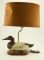 Lot #145 - Upper Bay Canvasback Drake decoy with gunning wear in original paint used as a lamp